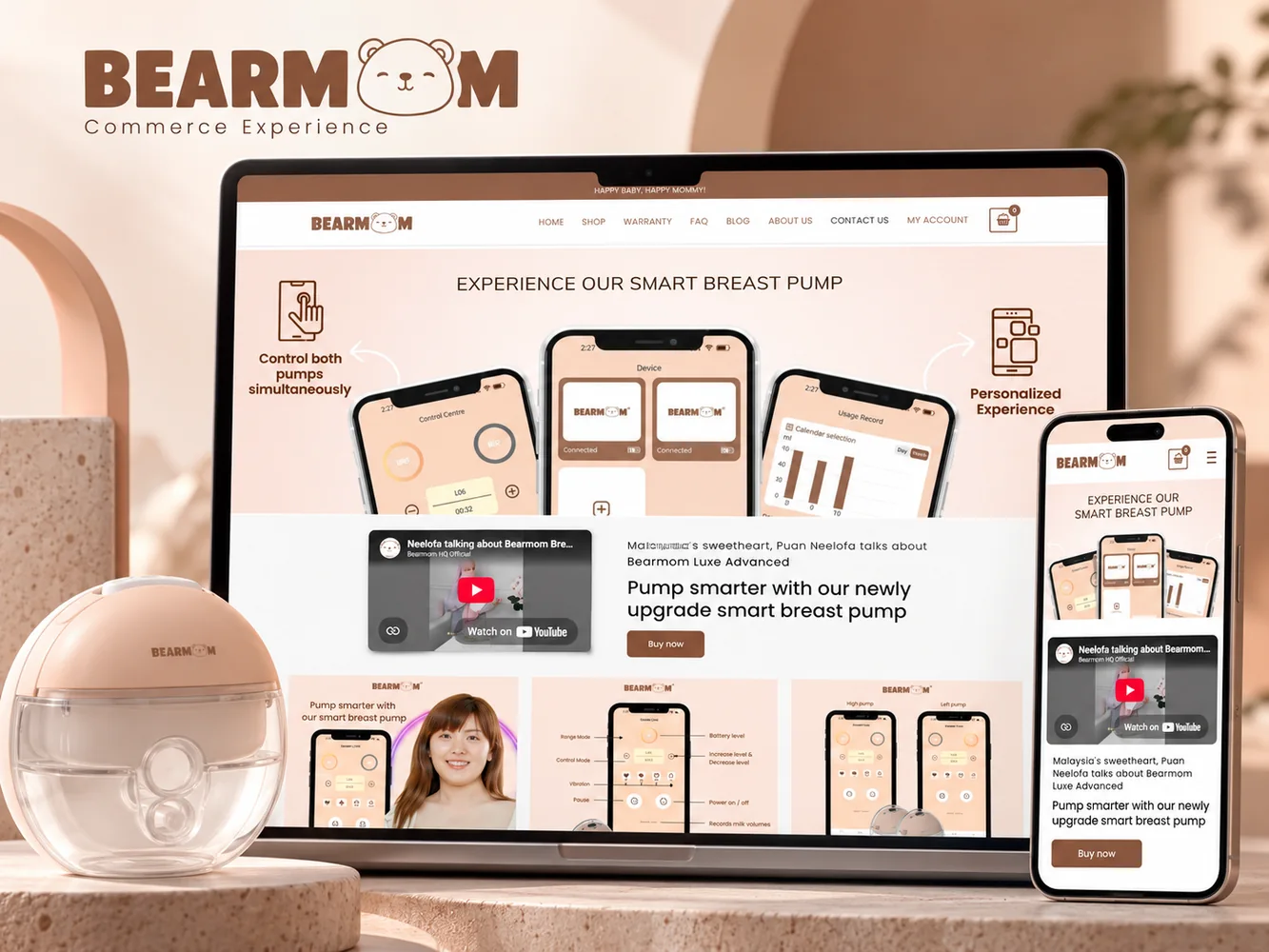 Bearmom e-commerce website design portfolio by ADTEJARI
