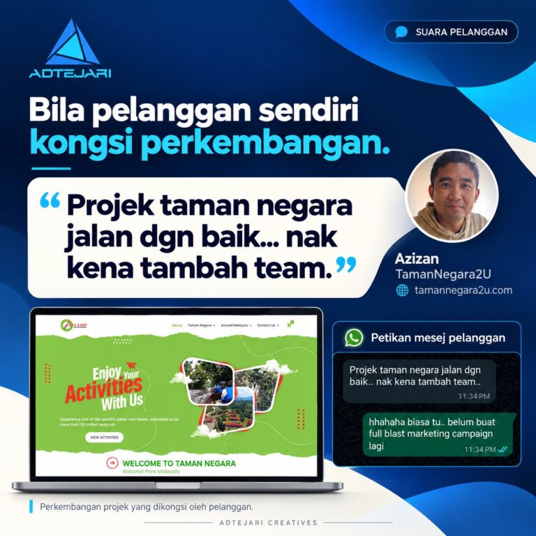 TamanNegara2U customer testimonial about project growth